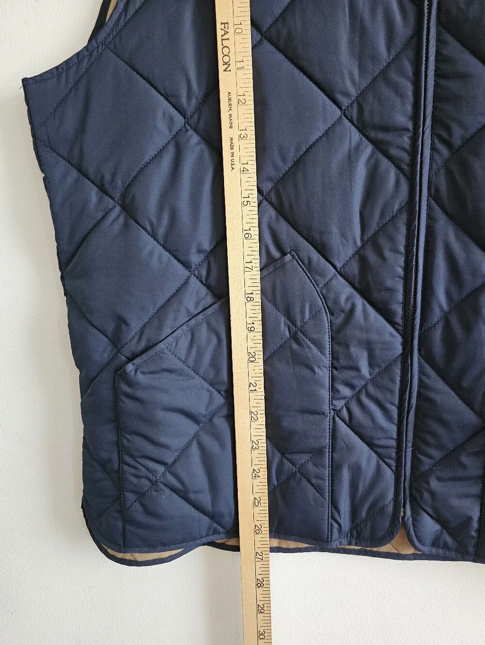 J.Crew Authentic Outerwear Walker Quilted Vest Navy XL Full Zip Lightweight